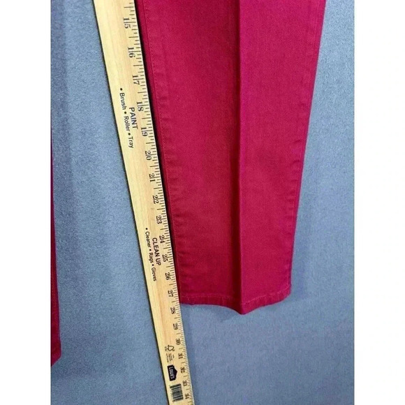Talbots Heritage Jeans Size 14/32 Red Pink Slim Ankle Stretch Chino Mid Rise - Picture 8 of 11